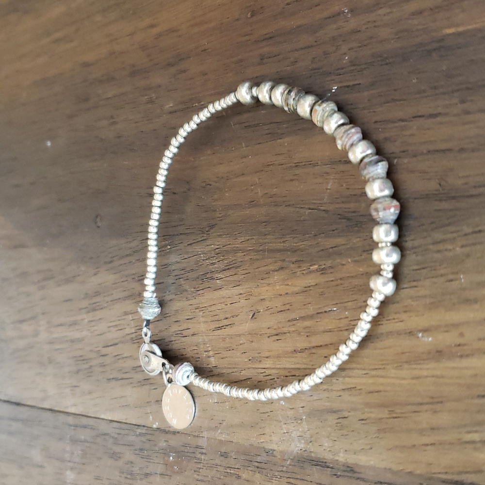 Bead For Life Uganda Silver Paper Beaded Bracelet